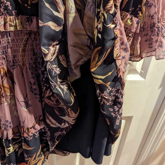 🆕WT Marchesa Notte Smocked Floral Mini Cocktail Dress - Picture 8 of 11